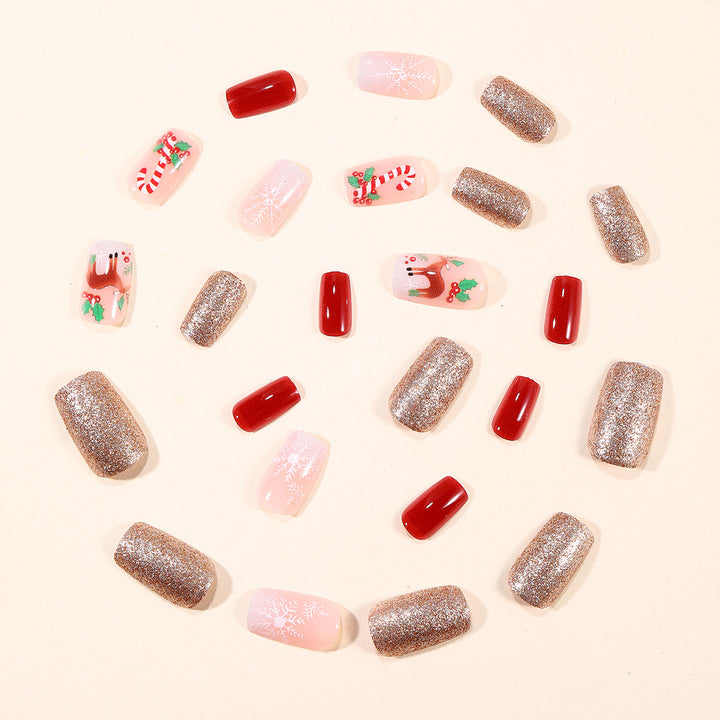 Festive Holiday-Themed Nail Art Extensions Stornfield 1789713372