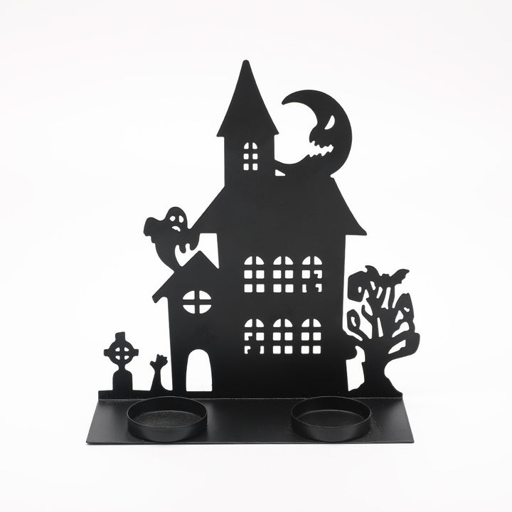 Haunted House Metal Tealight Candle Holder Decor Stornfield
