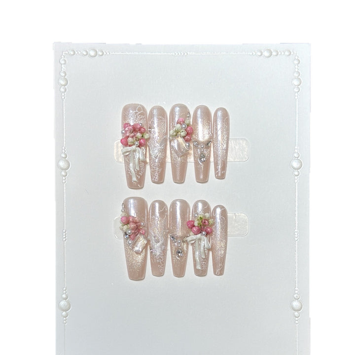 Floral Artisan Press-On Nail Set