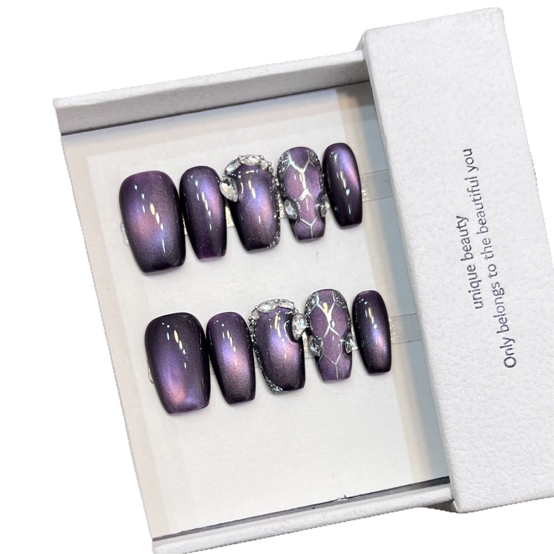 Diamond-Accented Press-On Nail Set Stornfield