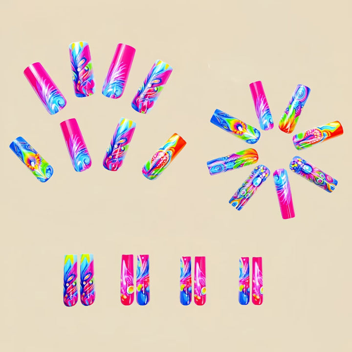 Nail art set with creative patterns and glitter Stornfield
