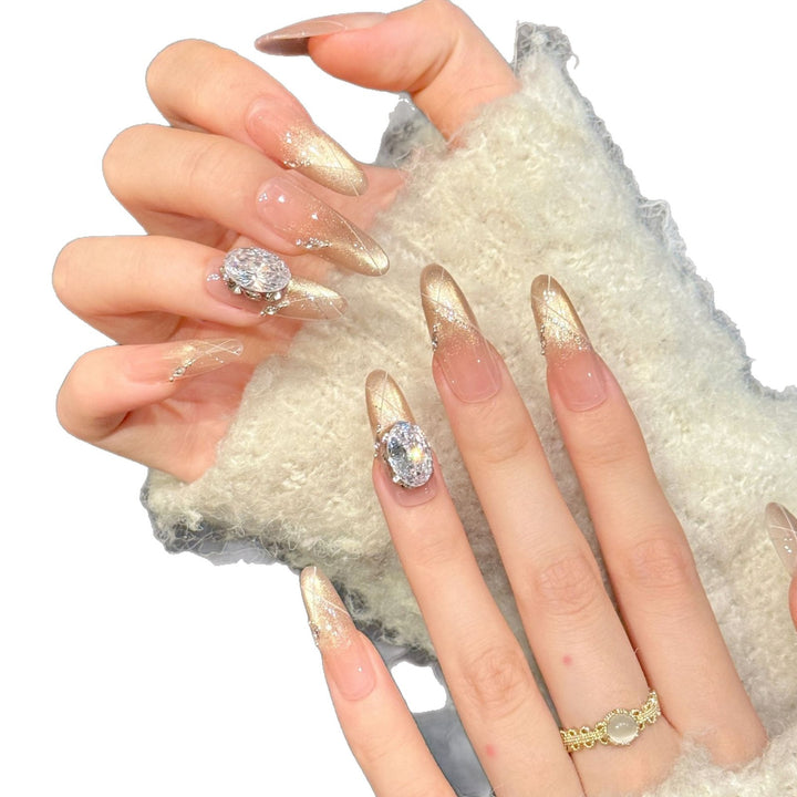 Glamorous Sparkling Press-On Nail Set
