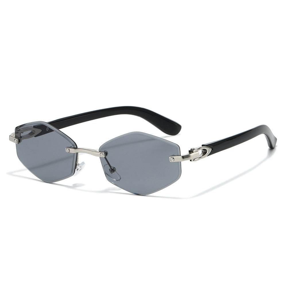 Futuristic Hexagonal Frame Sunglasses Stornfield