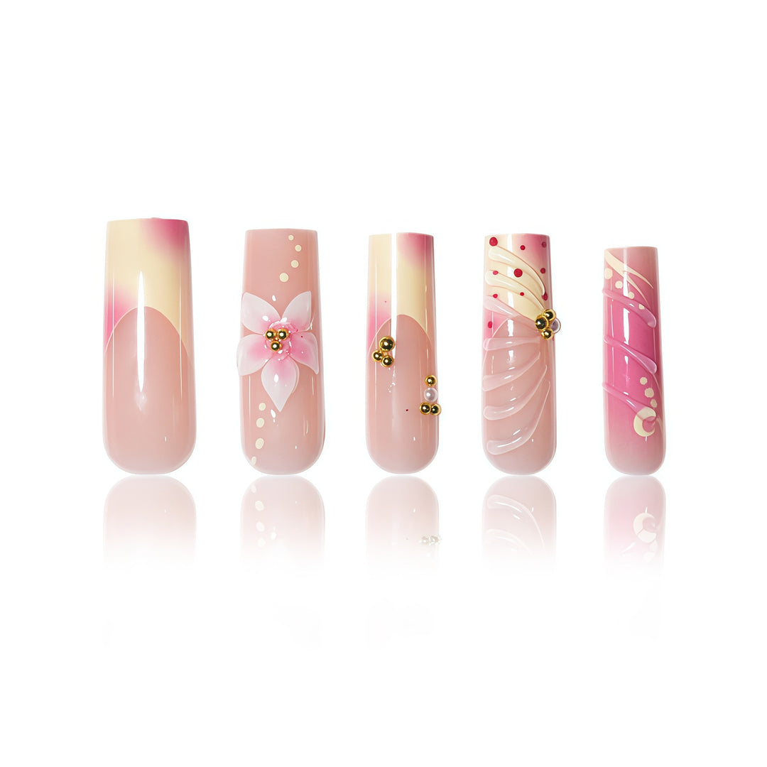 Floral Embellished Nail Extensions Stornfield