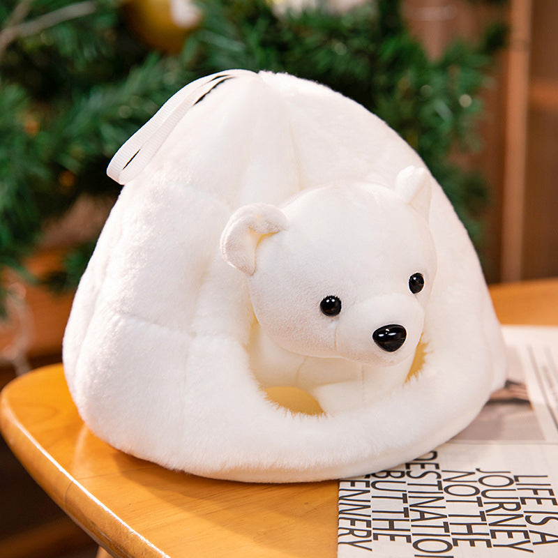 Plush Penguin Cozy Nesting Pet Cave Bed Stornfield