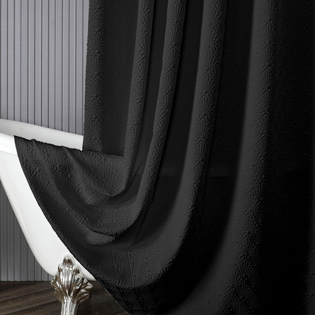 Textured Leaf Pattern Shower Curtain Stornfield
