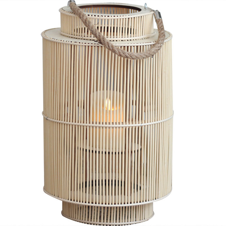 Decorative lantern made of woven material Stornfield