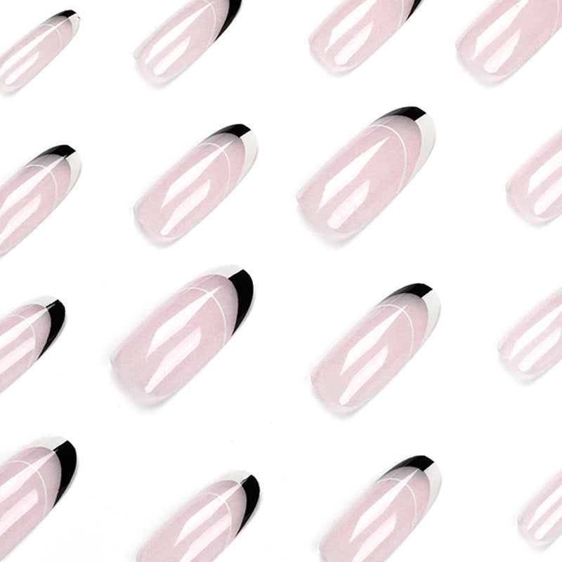 Artificial nail art with modern French-tip design Stornfield