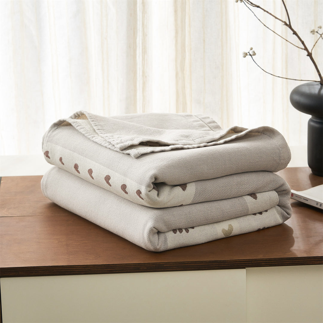 Reversible Floral Jacquard Cotton Coverlet Quilt Bedspread