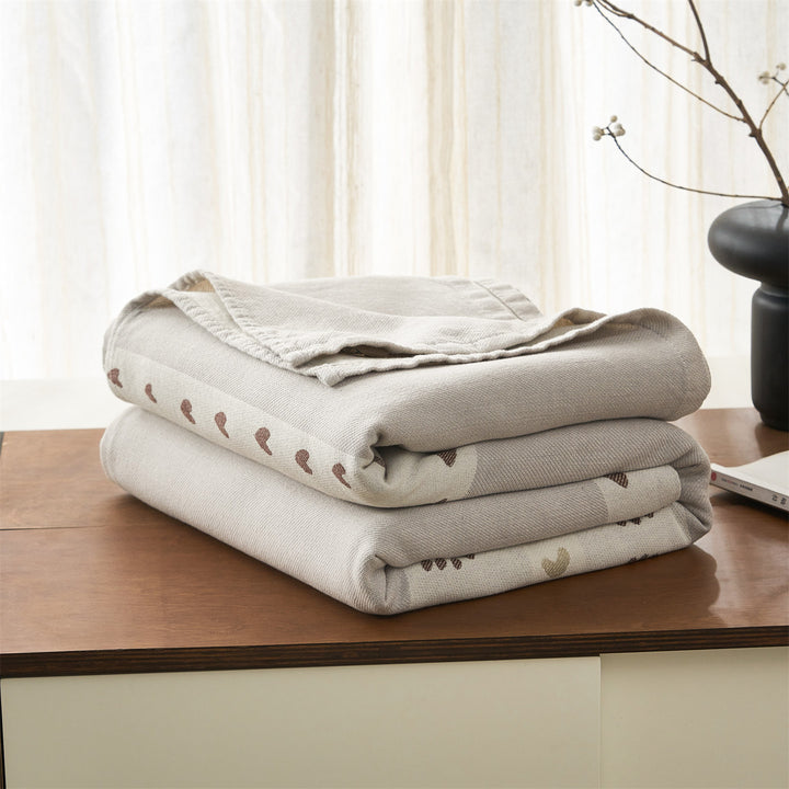 Reversible Floral Jacquard Cotton Coverlet Quilt Bedspread