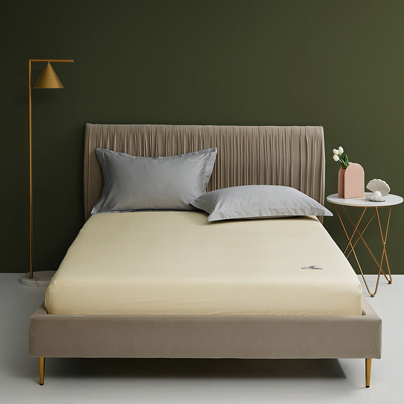 Deep-Pocket Fitted Mattress Sheet Cotton-Blend Stretch Skirt