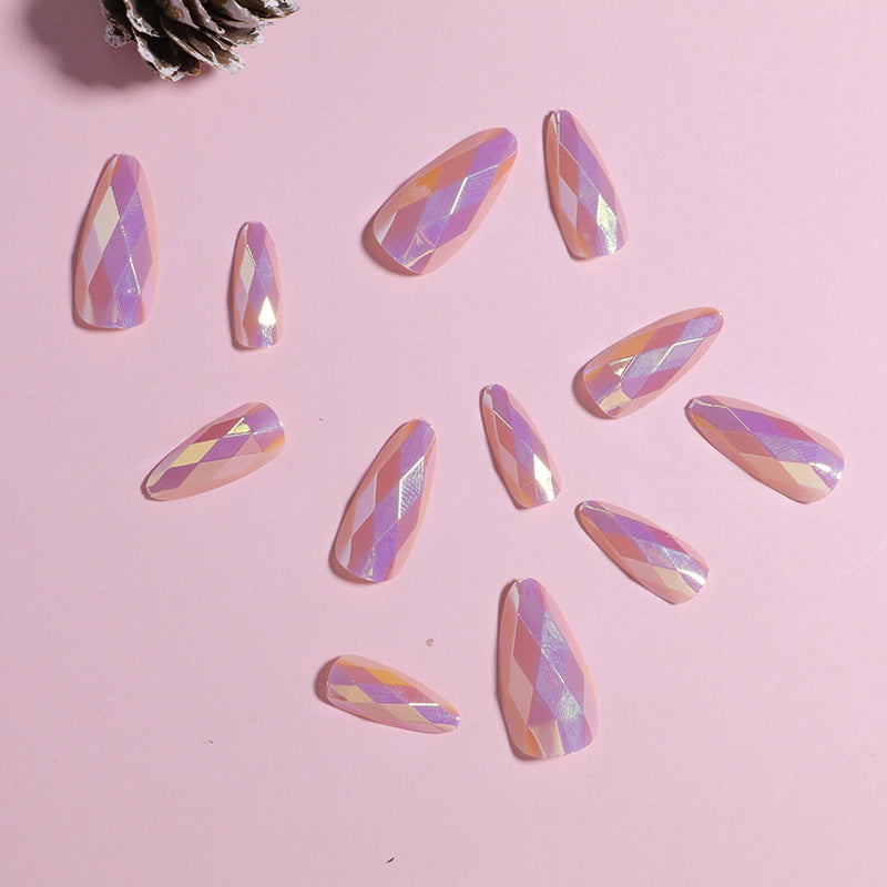 Glamorous Rhinestone-Accent Press-On Nails Stornfield