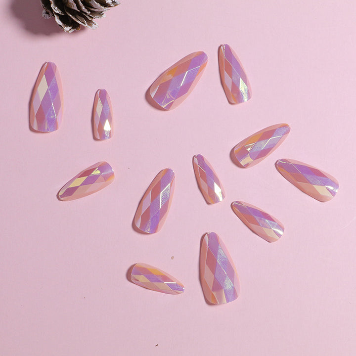 Glamorous Rhinestone-Accent Press-On Nails Stornfield
