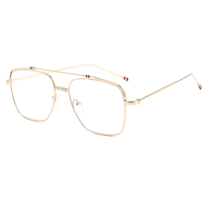 Ladies trendy curved glasses with narrow metal frame Stornfield