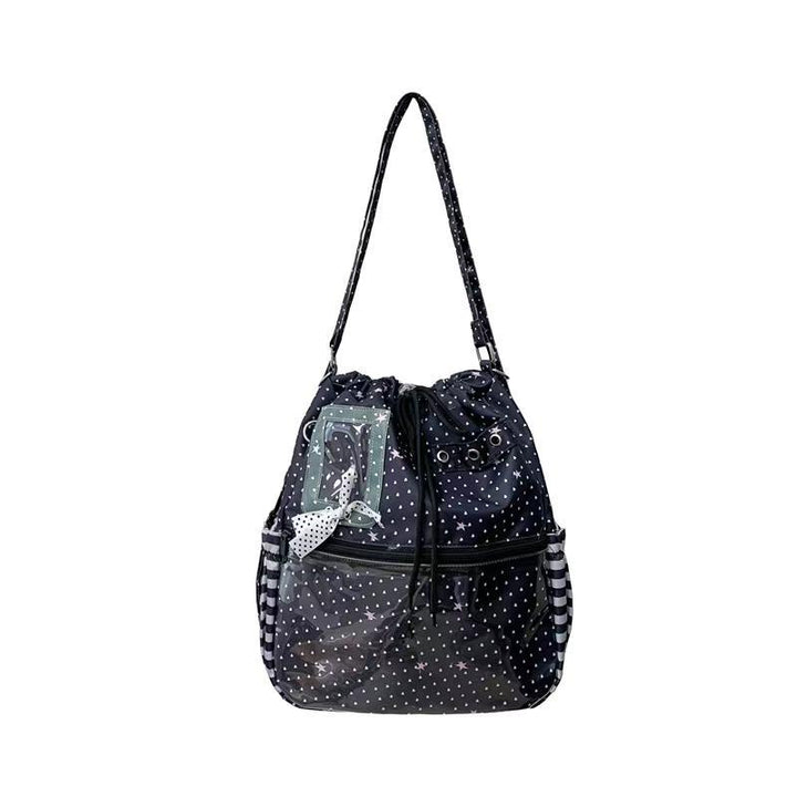 Shoulder bag with practical compartments and playful design Stornfield
