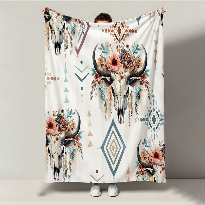Soft Cartoon Dachshund-Themed Fleece Blanket