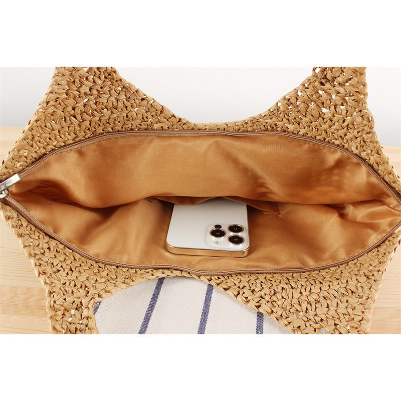 Shoulder Bag Made of Sustainable Rattan Weaving Stornfield