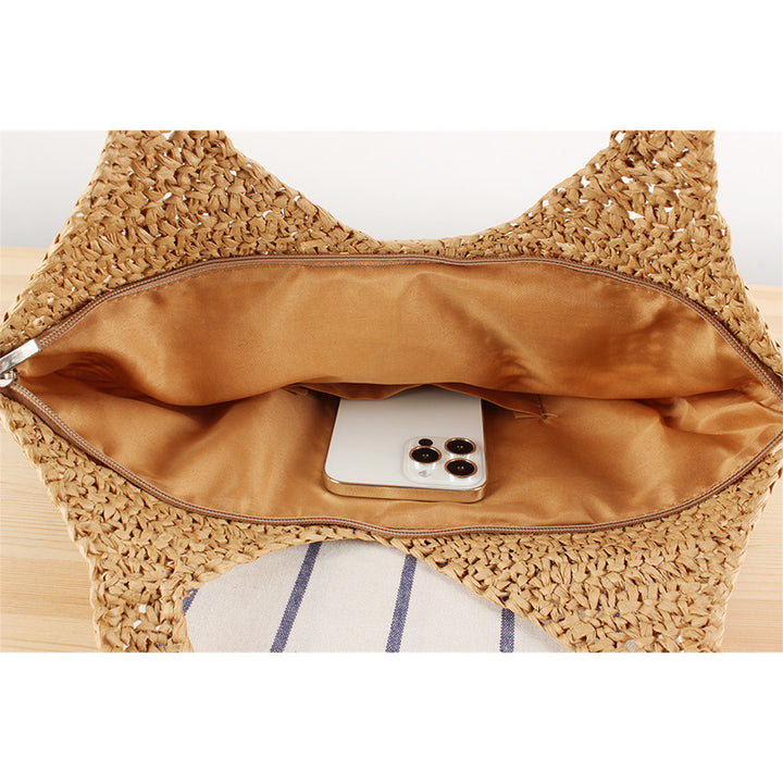 Shoulder Bag Made of Sustainable Rattan Weaving Stornfield