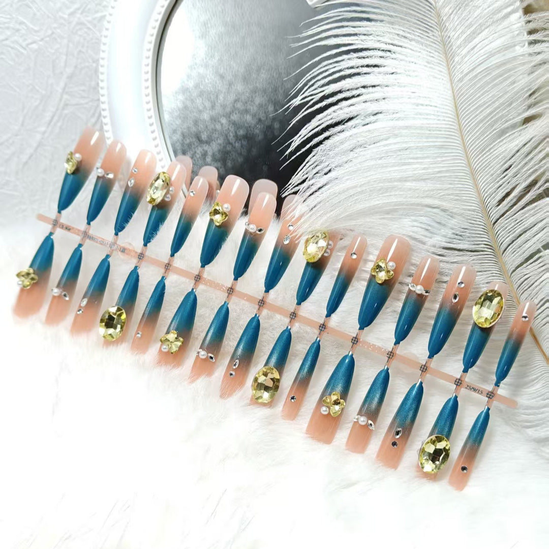 Artificial Nails in Elegant Stiletto Style with Sparkling Accents Stornfield