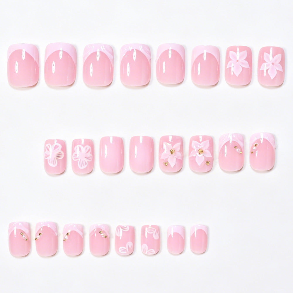 Floral Accented Press-On Nail Art Set Stornfield