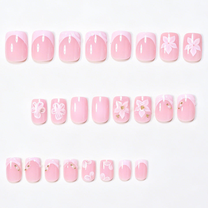 Floral Accented Press-On Nail Art Set Stornfield