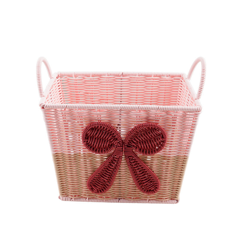 Decorative Woven Storage Basket with Bow Design Stornfield