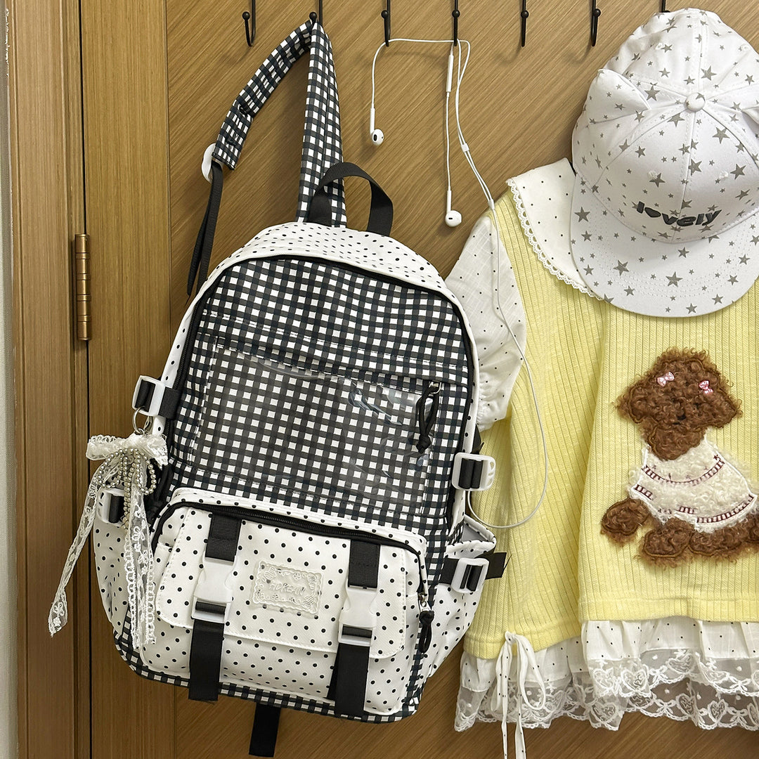 Charming Plaid Patterned Backpack Stornfield