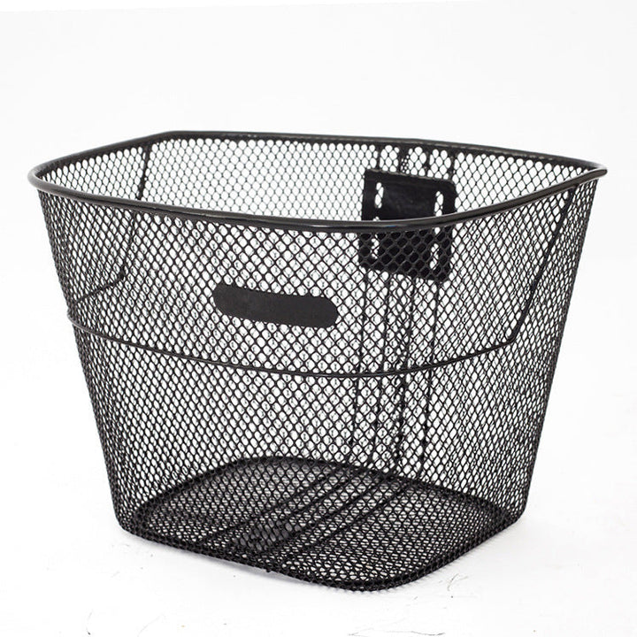 ventilated steel mesh bicycle front basket with quick-release bracket Stornfield