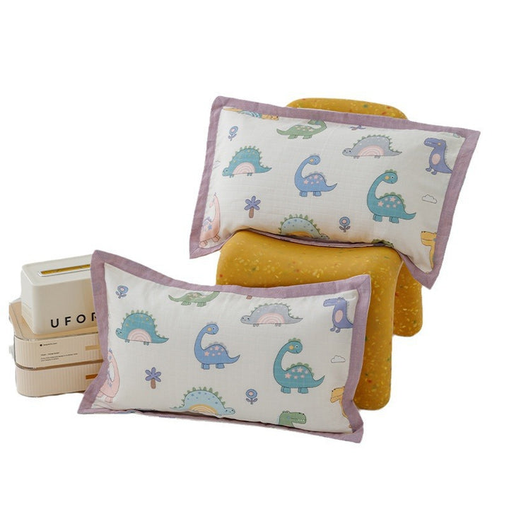Decorative Cotton Muslin Dinosaur Pillow Cover