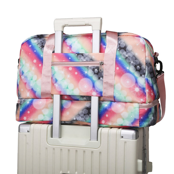 Leisure travel bag with colorful design and multiple compartments Stornfield