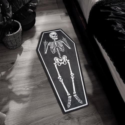 Skeleton-Themed Area Rug
