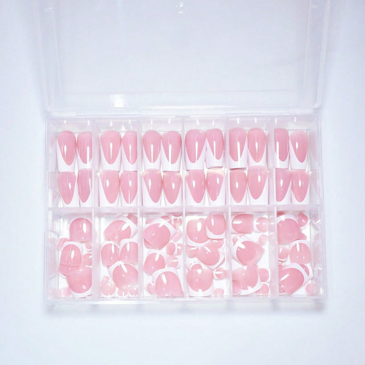 Premium French Tip Press-On Nail Set Stornfield