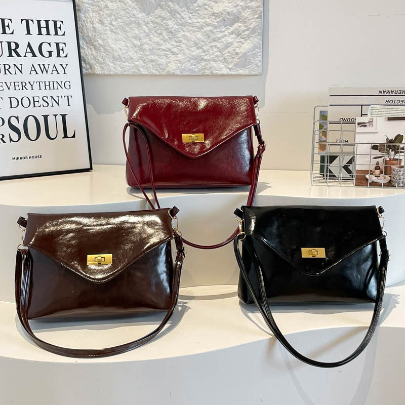 Elegant Leather Envelope Clutch