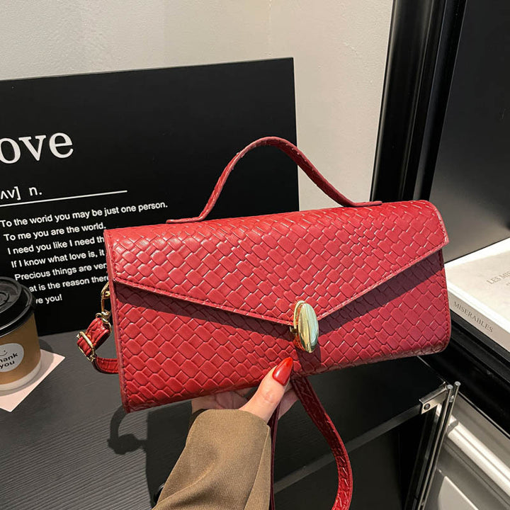 Woven Leather Evening Clutch