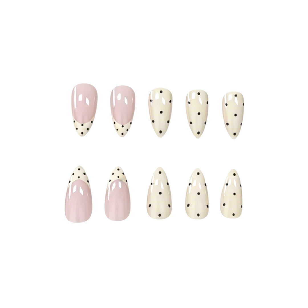 Elegant Polka Dot Nail Art Enhancements Stornfield