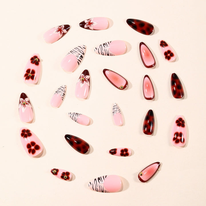 Floral Art Acrylic Nail Design Stornfield