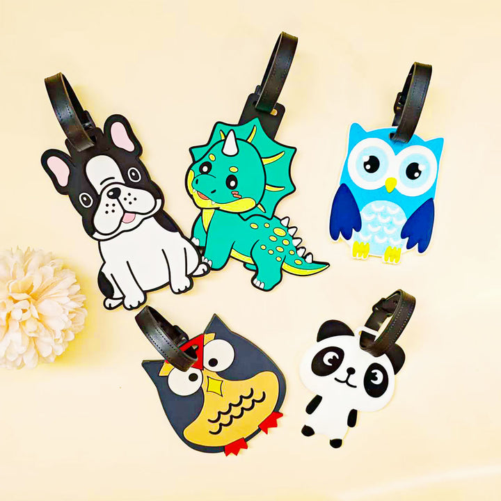 Unisex Luggage Tag in Artistic Owl Design Bowlift