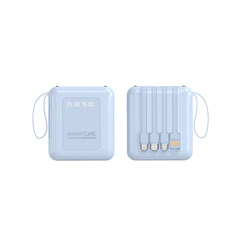 Compact power bank with integrated cable and digital charging display Stornfield