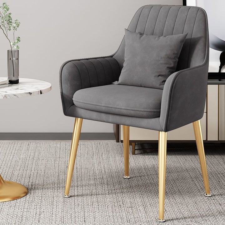 Modern Accent Chair with Gold Legs Stornfield