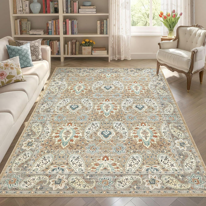 Vintage-Inspired Floral Area Rug