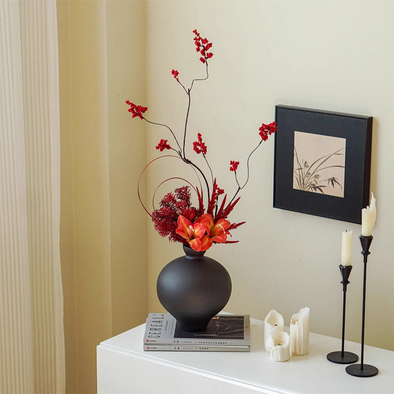 Artistic ceramic vase with organic shape Stornfield