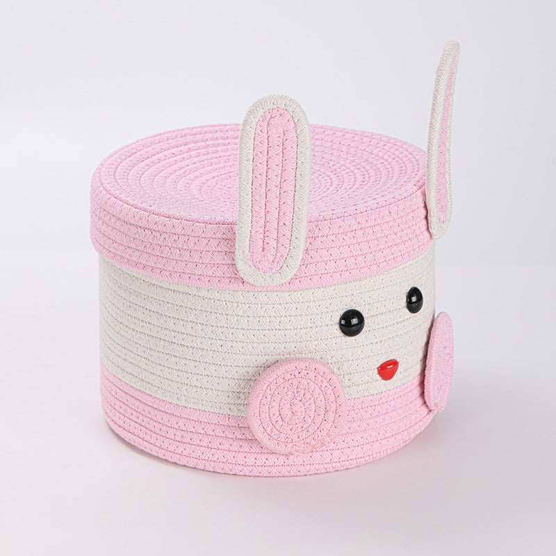 Plush Rabbit Storage Basket Stornfield