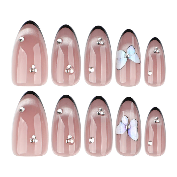 Artificial nail art with pearl and flower decorations Stornfield