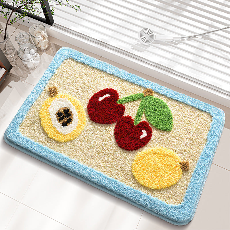 Fruit-Themed Plush Bath Mat