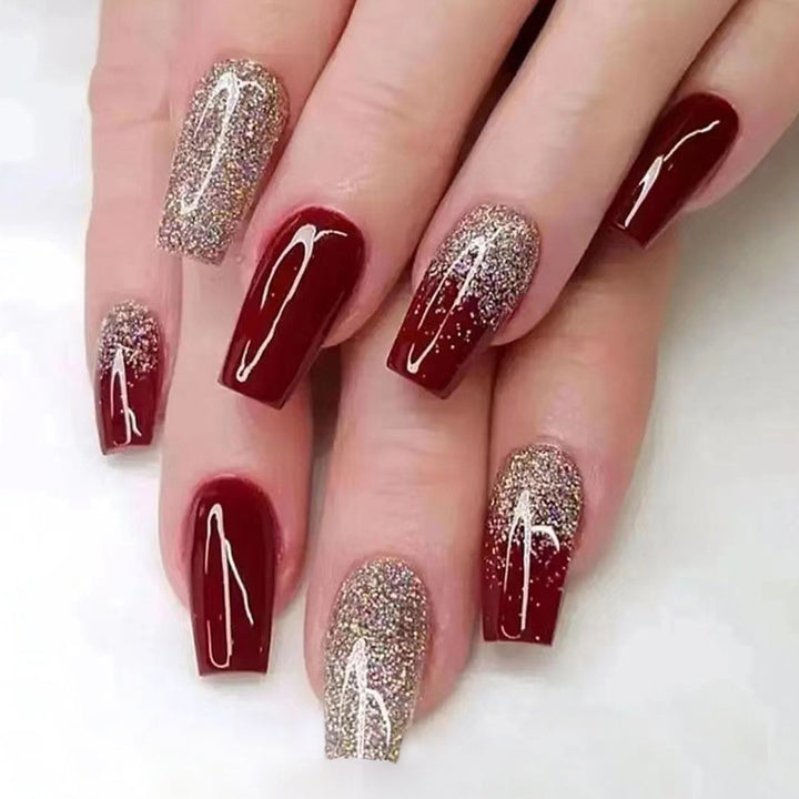 Elegant Glittering Nail Art Design Stornfield
