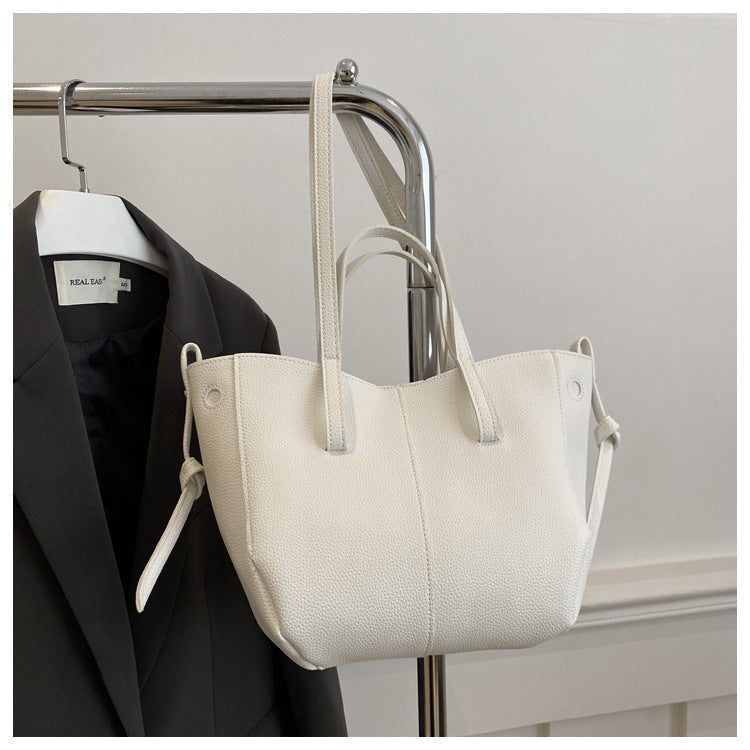 Textured Leather Everyday Tote Bag Stornfield