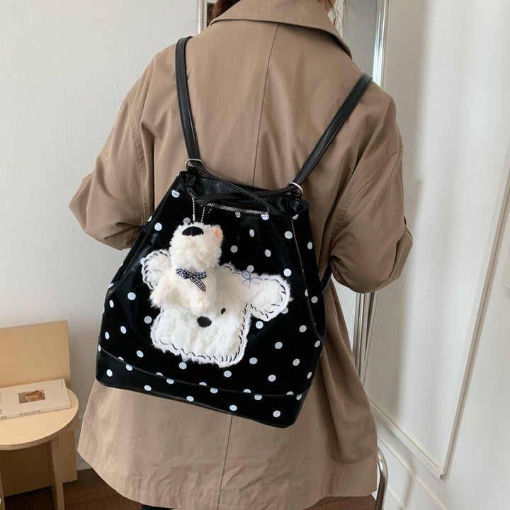 Plush shoulder bag with playful dog motif Stornfield