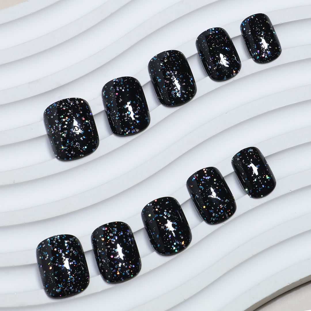 Sparkling Glitter Press-On Nails Stornfield