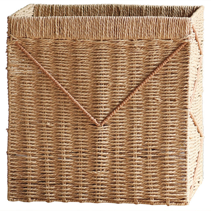Storage basket made of braided rattan Stornfield