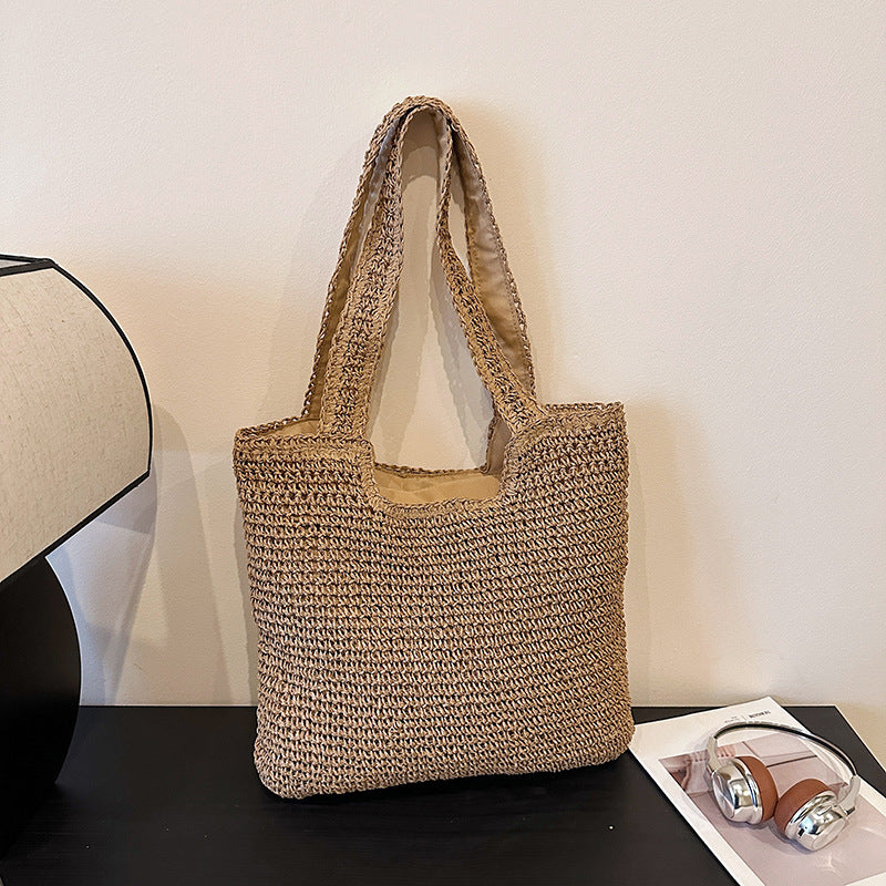 Handcrafted Natural Straw Tote